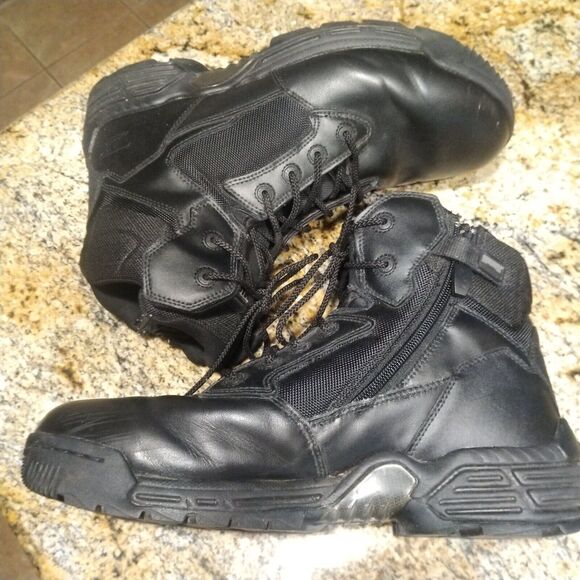 Magnum Stealth Force 6.0 SZ Composite Toe Work Boots Black Leather Mens 13 EUC main image 11